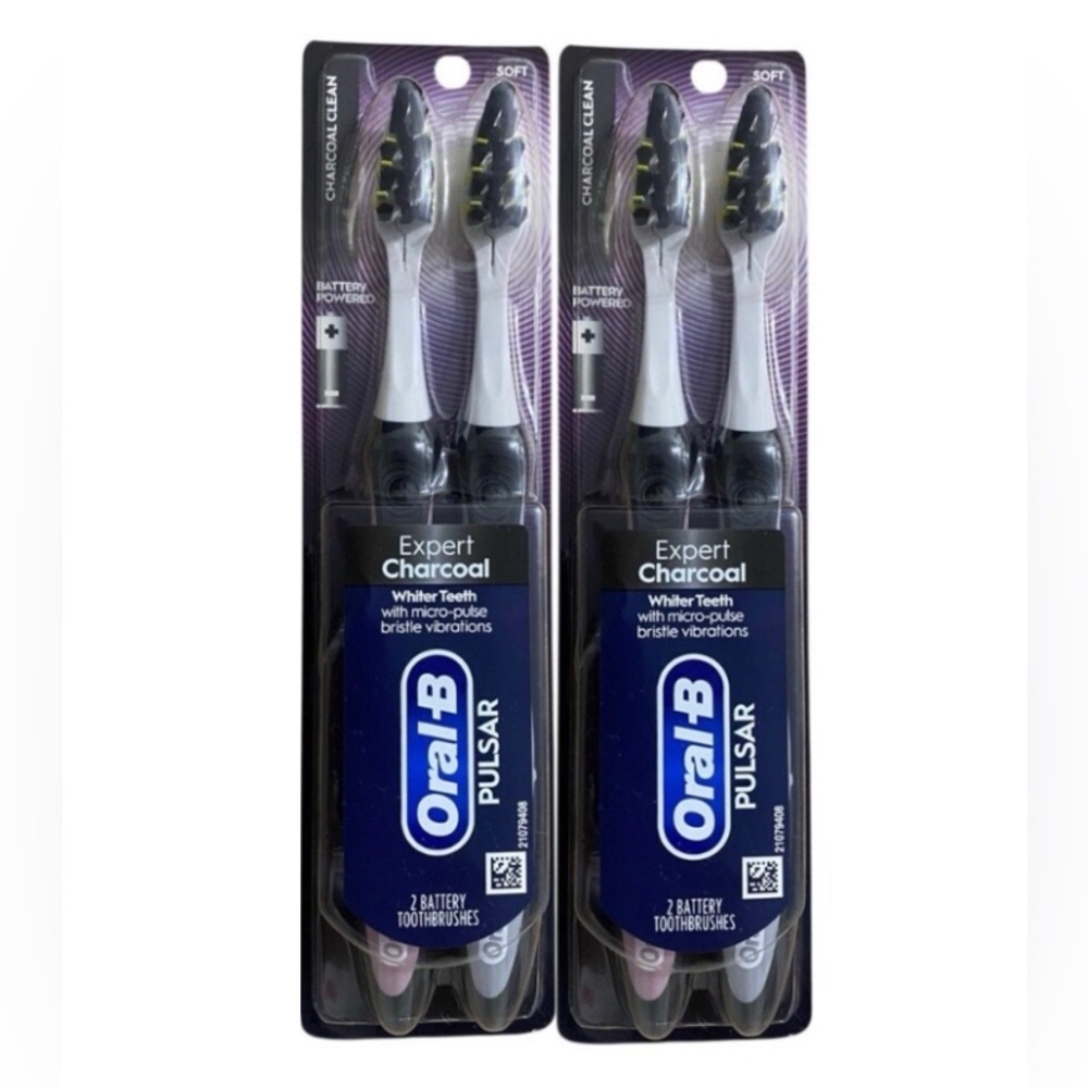 Oral-B Pulsar Expert Charcoal Battery Toothbrushes - (2 Pack Each)